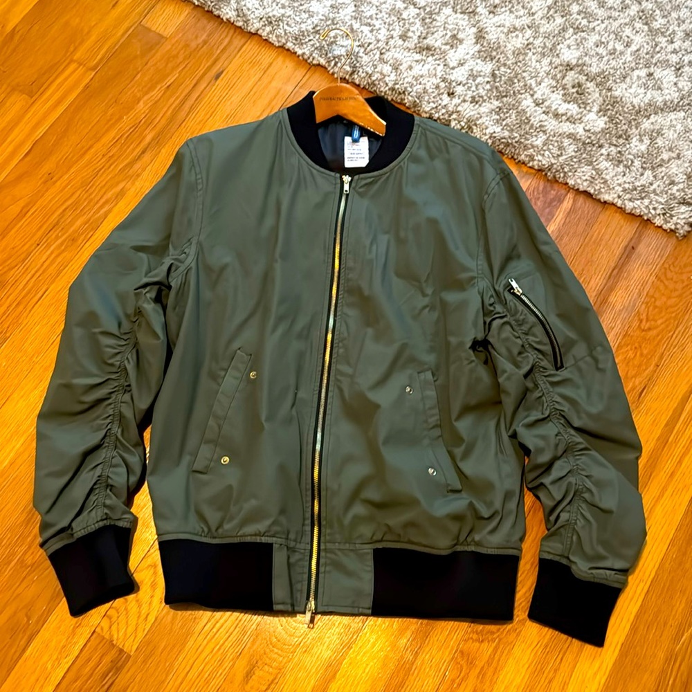 Men Divided Green Jacket Large Euc - image 1
